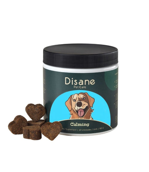Calmante Natural para Perros - Suplemento Antiestrés de 60 Unidades | Disane Pet Care