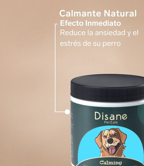 Calmante Natural para Perros - Suplemento Antiestrés de 60 Unidades | Disane Pet Care