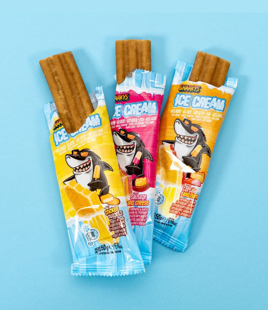 Helado Masticable para Perros – 3 Sabores Divertidos
