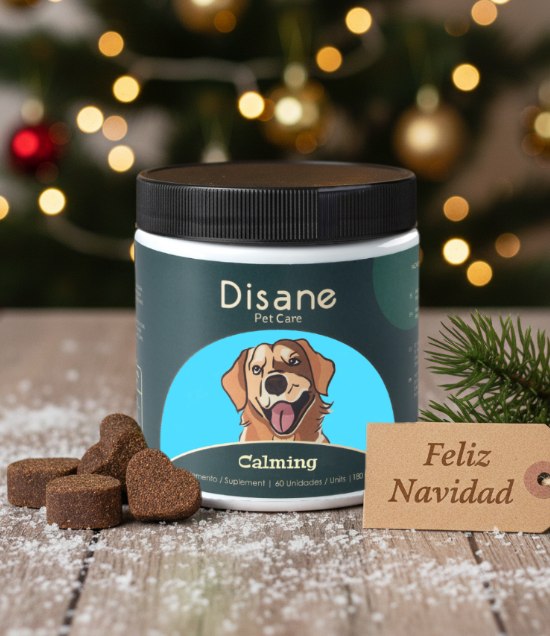 Calmante Natural para Perros - Suplemento Antiestrés de 60 Unidades | Disane Pet Care
