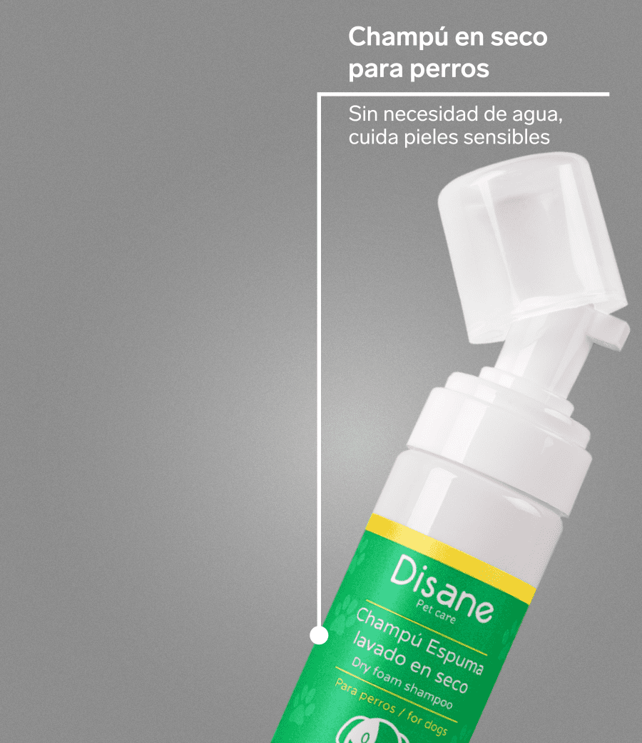 Champu en seco para perros - Espuma 100% Natural