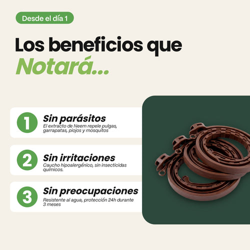 Collar antiparasitario para perros