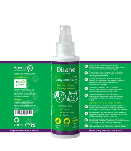 Spray anti estrés natural para perros y gatos