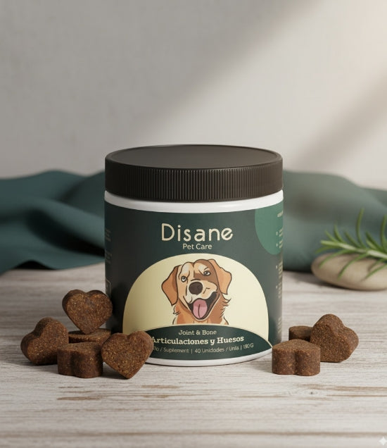 Huesos y Articulaciones para Perros - Suplemento Natural de 60 Unidades | Disane Pet Care
