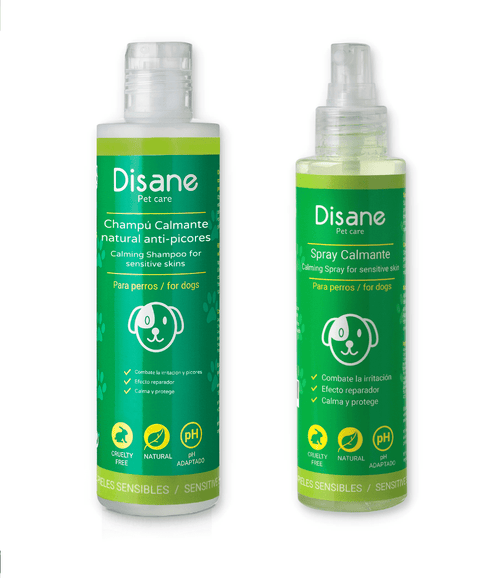PACK ANTI PICORES PERRO - Spray Calmante + Champú piel sensible