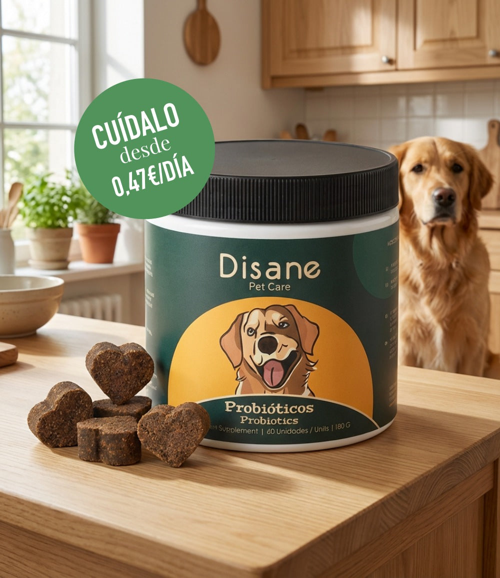 Probióticos para Perros - Suplemento Natural de 60 Unidades | Disane Pet Care