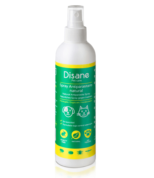 Spray repelente natural de insectos para perros y gatos