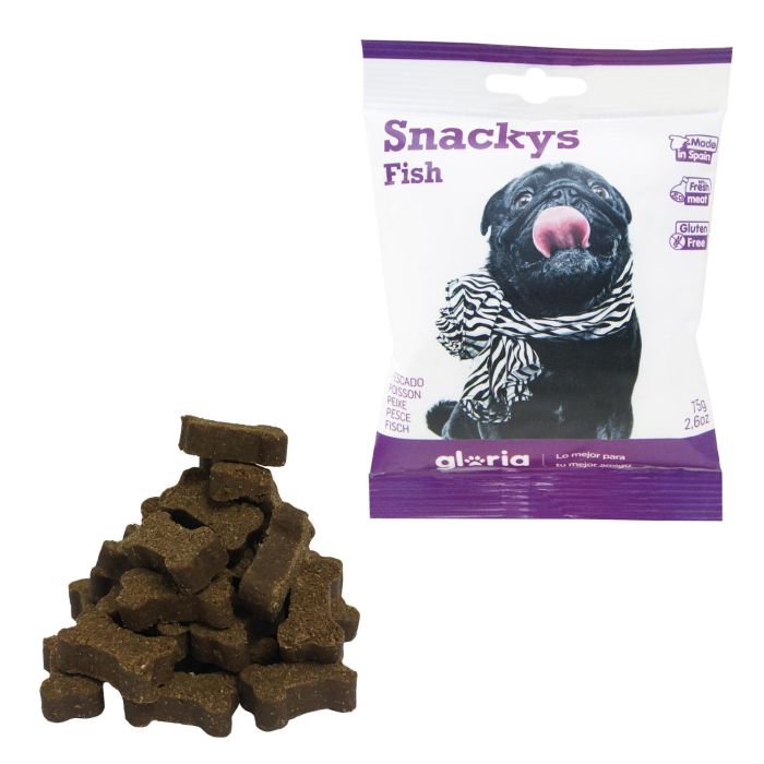 Snack para Perros, Snacky Sticks de Pescado 100% Natural – 75 g
