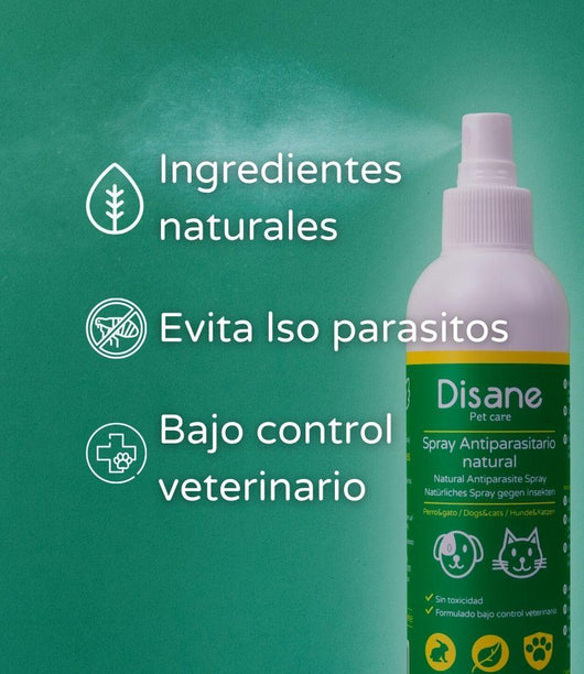Spray repelente natural de insectos para perros y gatos - Disane pet care